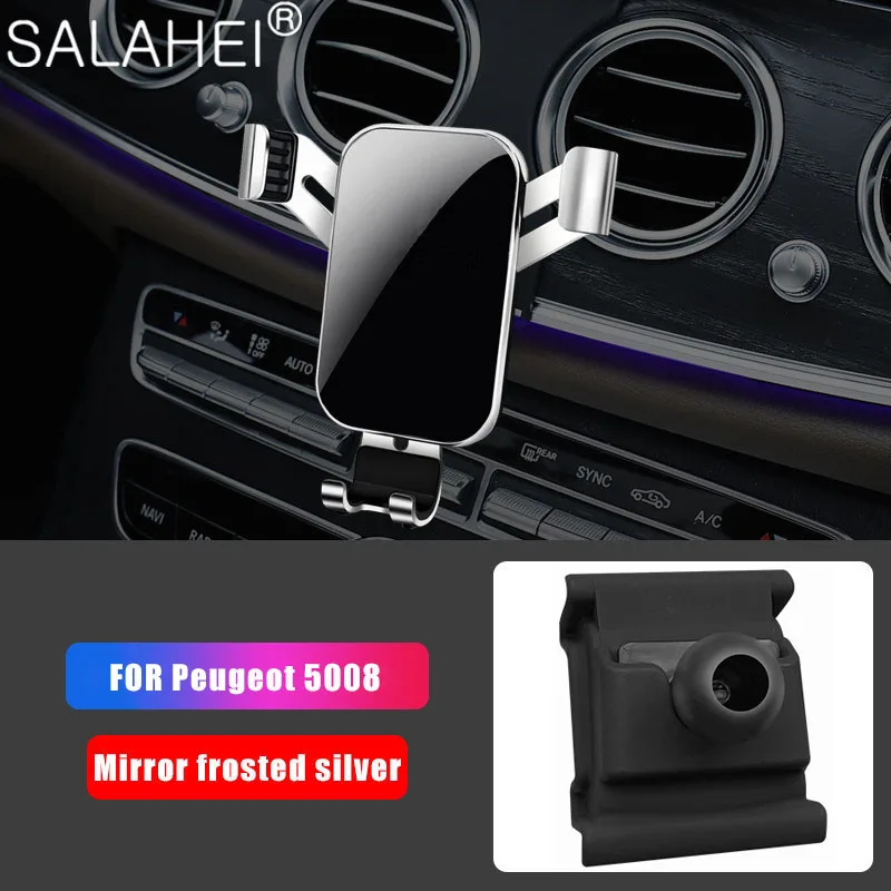 

Luxury Gravity Car Mobile Phone Holder For Peugeot 5008 Dashboard Air Vent Mount Cradle No Magnetic SmartPhone Holder GPS Stand