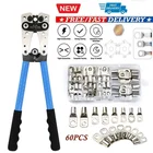 HX-50B Обжимные Щипцы для кабеля аккумулятора с 60 шт SC Луженый медный наконечник для кабеля 6-50 мм 22-10AWG