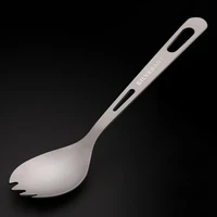 pure titanium fork and spoon for outdoor multifunctional tableware