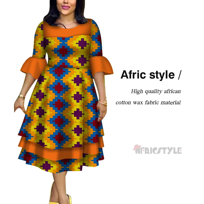 

2020 африканская одежда для женщин с коротким рукавом Африканское семейное платье модное платье Африканское Платье с принтом wy7011