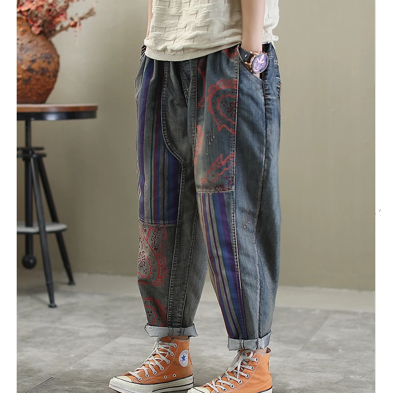 Max LuLu 2020 модные весенние уличные Женские винтажные лоскутные джинсы женские