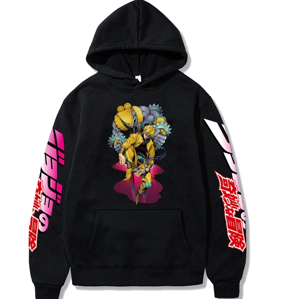 

Harajuku JOJO's Bizarre Adventure Anime Hoodies Print Men Women Hooded Streetwear Sweatshirt Oversized Pullovers Boys Girls Tops