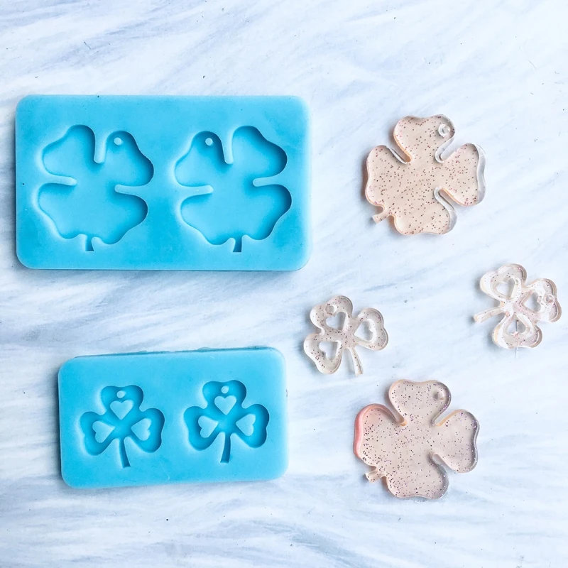 Гвоздики в виде четырехлистного клевера/клевера силиконовая форма подходит для