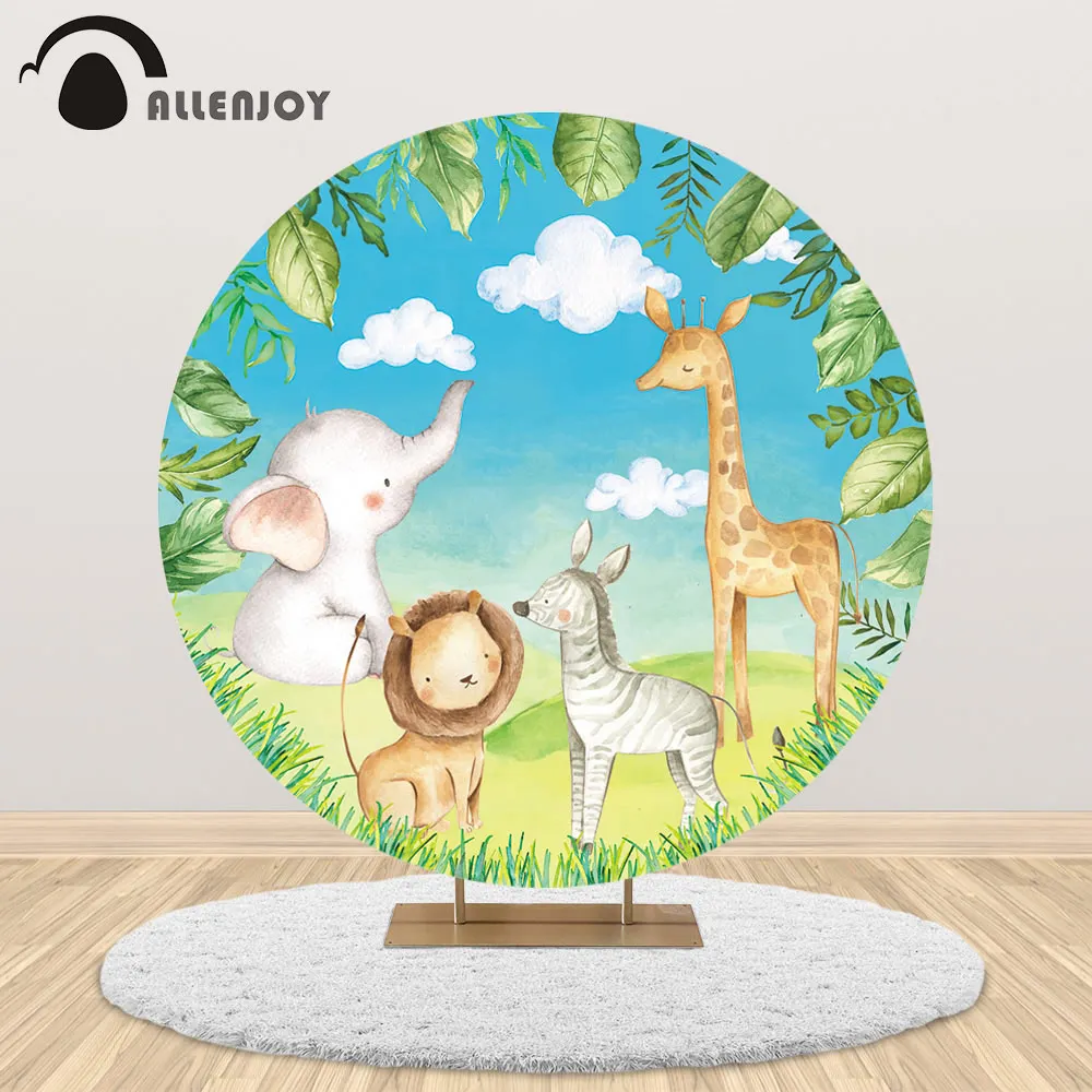 Allenjoy дикая одна вечевечерние НКА круглый фон джунгли дерево Животные Сафари день