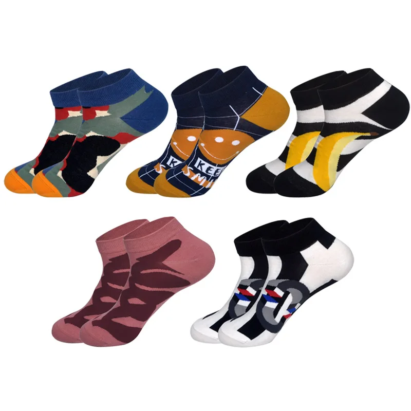 Новинка лета 2019 счастливые носки модные невидимые короткие низкие с