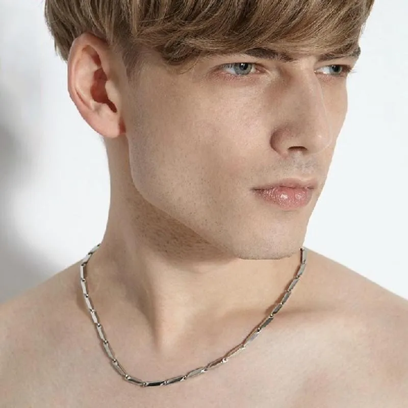 

Ожерелье из титановой стали Z4U0 2 мм/3 мм/4 мм 55 см ожерелье звеньевые цепи модные аксессуары мужские ювелирные изделия