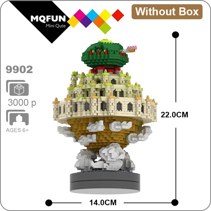9902 Without Box ZRK DIY мини-блок музыка вращающаяся вспышка база небо город строительные блоки микро дрель маленькая модель замка сборка развивающие игрушки - Цвет: 9902 Without Box