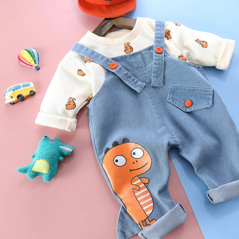 

Children Fashion Clothes Spring Autumn Baby Boys Girls Cartoon T Shirt Pants 2Pcs/sets Kids Infant Clothing Toddler Sportswear