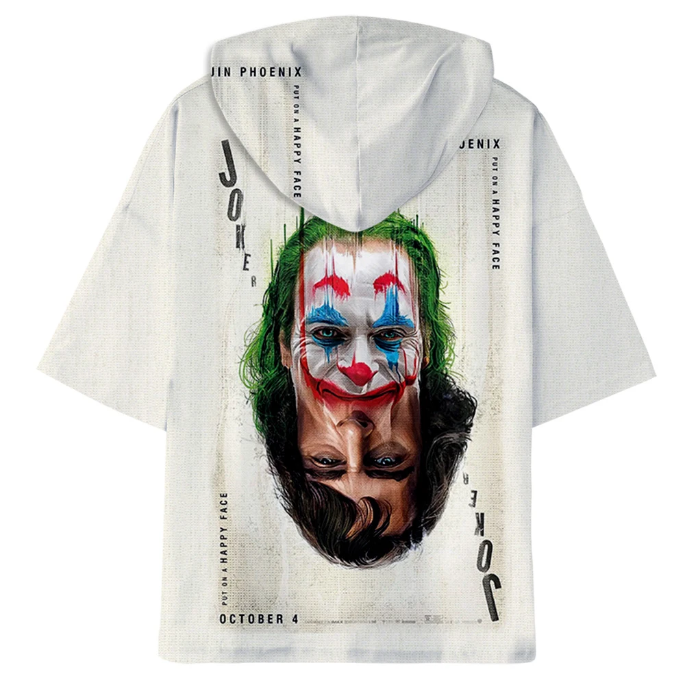 Футболка с капюшоном joker 2019 цифровым 3D-принтом в стиле Харадзюку | Мужская одежда
