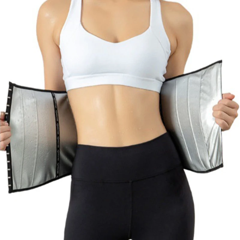 

Sweat Shaper Women Slimming Workout Belt Steel Boned Shapewear for Weight Loss Hot Sauna Effect Slims Waist Trainer Body Shaper