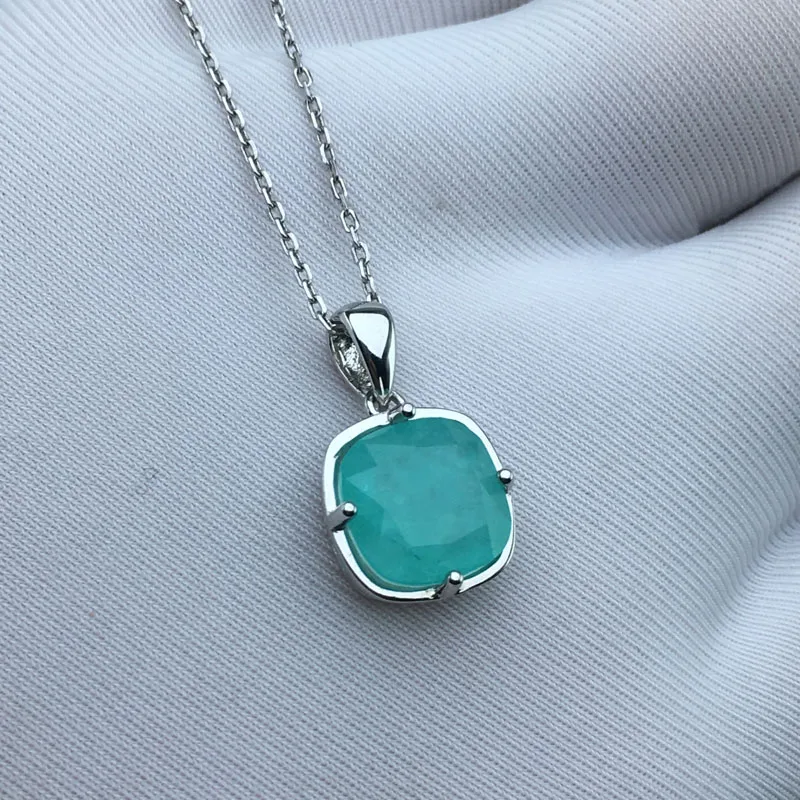 Женская подвеска из серебра 925 пробы с турмалином