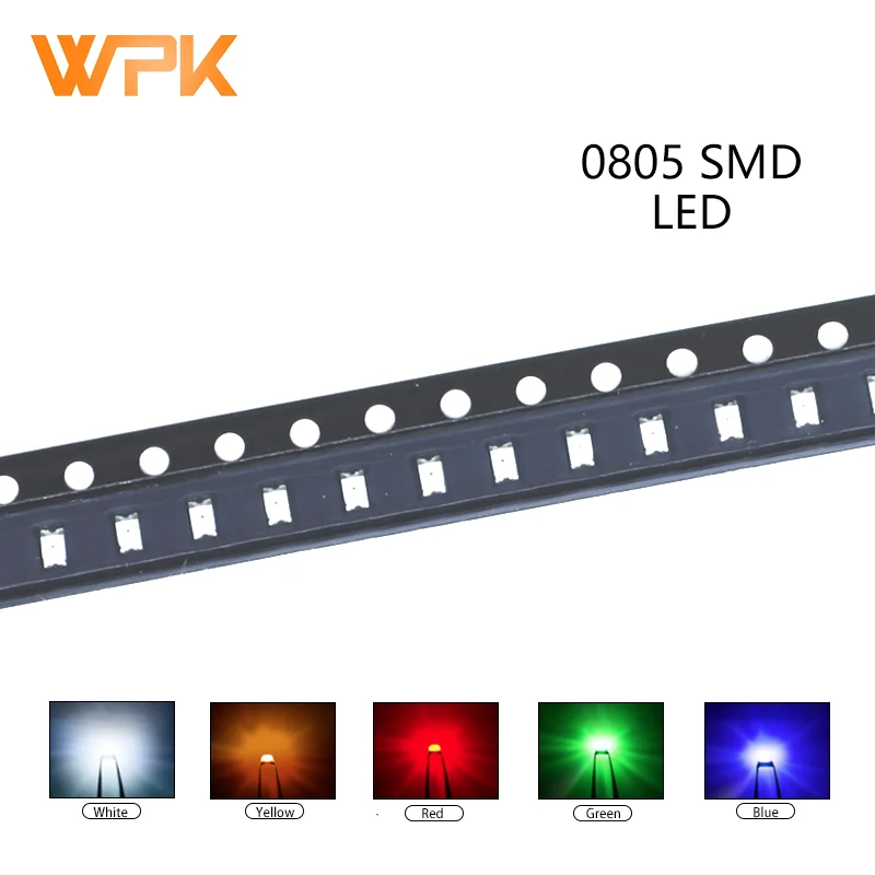 100 шт. 0805 SMD LED красный желтый и зеленый цвета белого синего оранжевый UV светильник