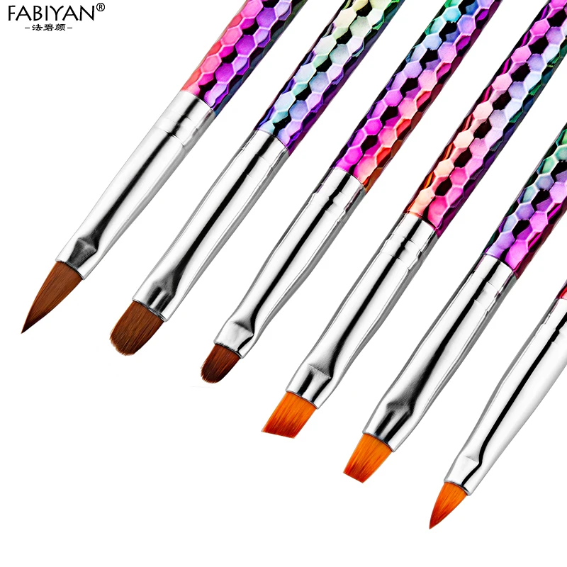 3/6/8 шт Кисть для ногтей наконечник акриловый УФ гель лак маникюра инструмент