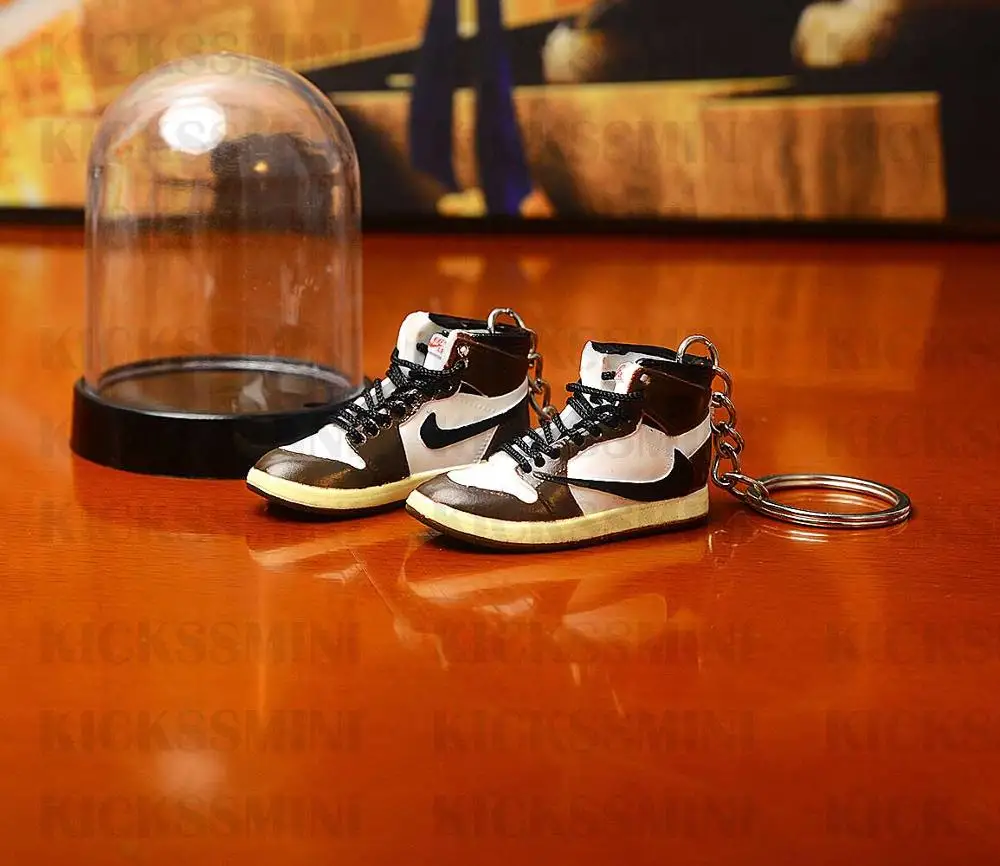 a pair w metal ring Дропшиппинг aj1 Chicago «не для перепродажи Красный» брелок в виде кроссовка Air Jordan 1 3D мини-кроссовки, запатентованный спортивный обувной брелок с кроссовком - Цвет: a pair w metal ring