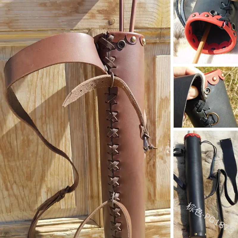 Medieval Leather Arrow Holster Hip Quiver Celtic Viking Knight Hunter Horseback Nomad Avarian Hunting Archery Accessory | Тематическая