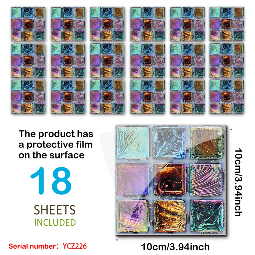 Мозаичный стикер для настенной плитки DIY самоклеящаяся напольное покрытие thinline