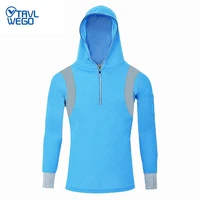 trvlwego outdoor fishing shirt sun protective clothing long sleeve hooded clothes hiking male quick drying breathable garments