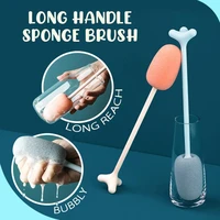 long handle cup brush water bottle glass cup washing cleaner tool 360 degree sponge cleaning coffe tea cup brushes accessories