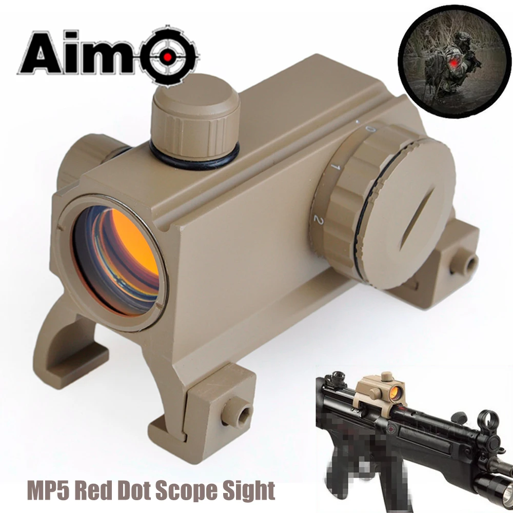 Aim O Тактический MP5 красный точка прицел смотреть страйкбол Telescopica 1x20 оружие
