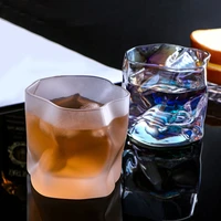 japanese style twisted gold rim glass wine glasses creative irregular glasses suitable for cold drinks juice beer whiskey