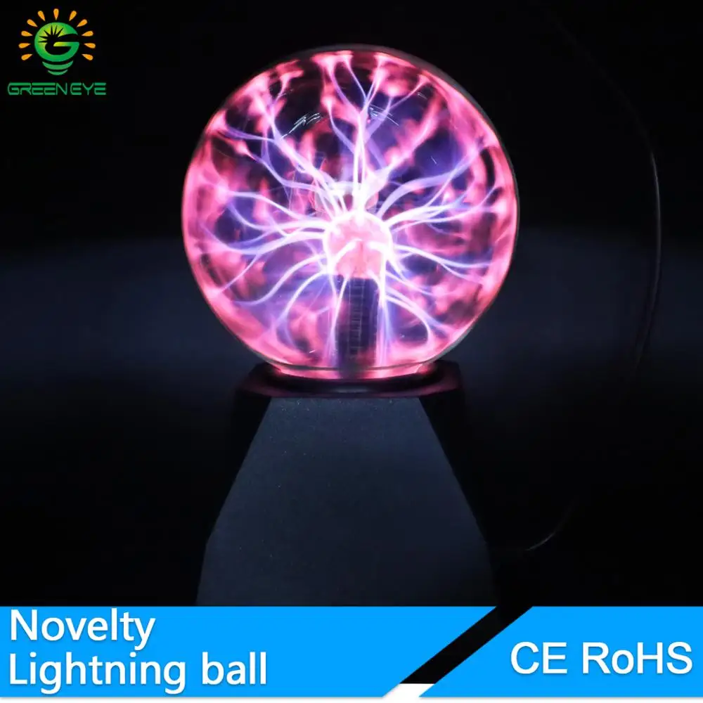 Novelty Magic Crystal Plasma Ball Touch Lamp 3/4/5/6 inch 220V Glass Sphere Lighting ball Light Table | Освещение