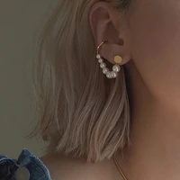 french temperament of restoring ancient ways of pearl one piece ear bones clip niche designer earrings female personality