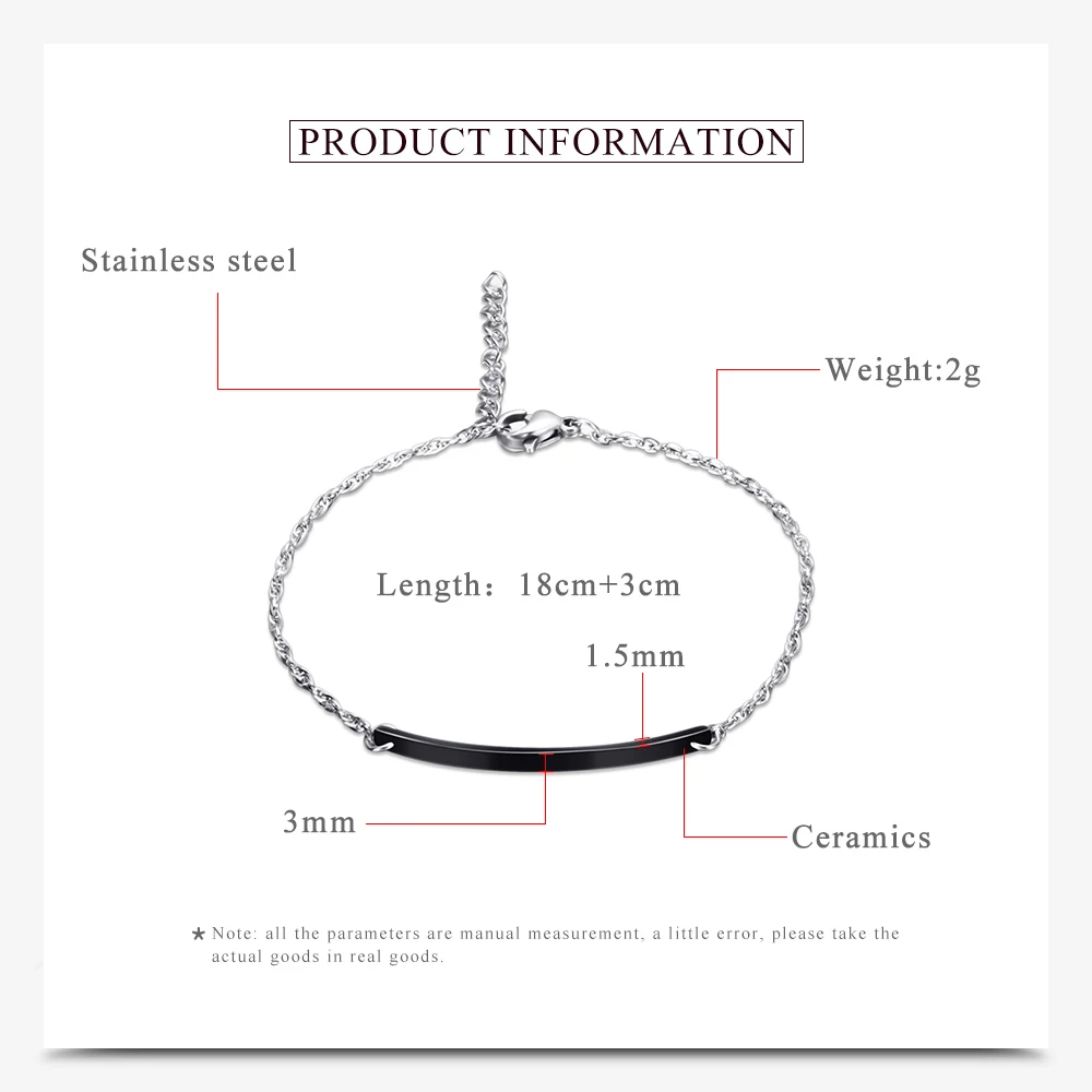Новый элегантный браслет из нержавеющей стали для женщин материал Heahlty белый