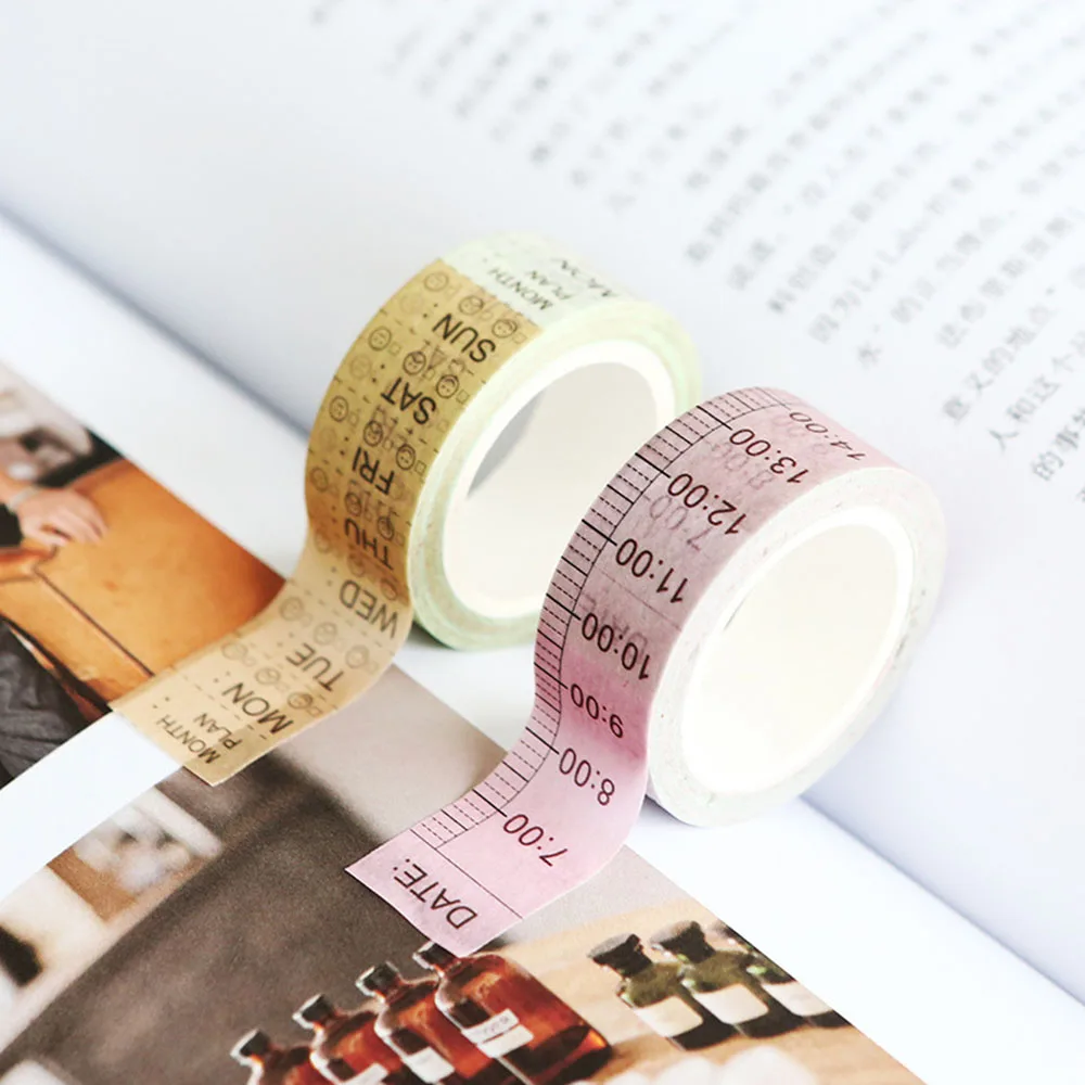 Creative Weekly Time Line Sticker Washi Tape Planner Notebook Diy Scrapbooking School Accessories Supplies Stationery | Канцтовары для