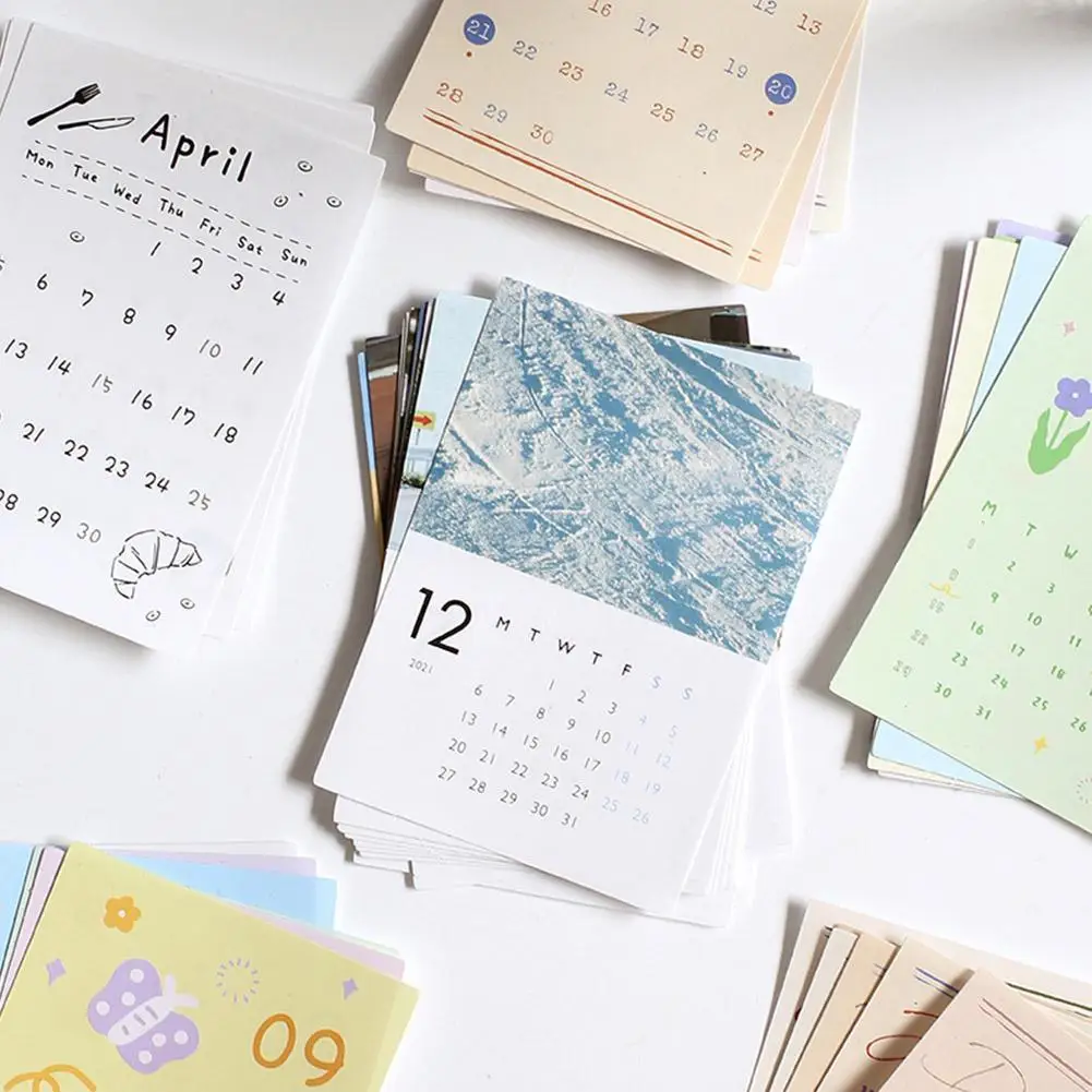 2021 календарь набор карт материал для украшения стен ручная работа ежемесячный