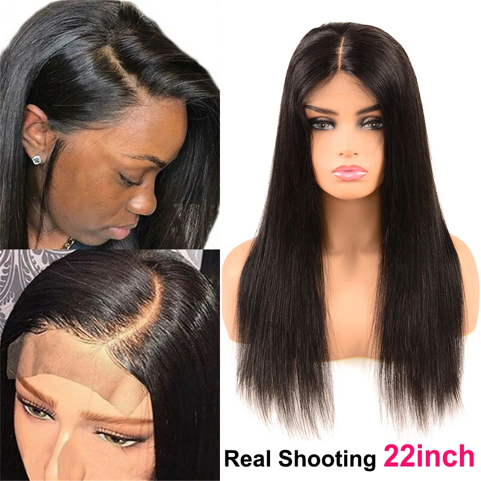 прозрачного кружева закрытие парик 4x4 бразильский прямая шнуровка парики 180