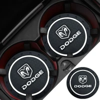 1pcs car logo anti slip pad car non slip mat automotive emblem goods for dodges journey ram 1500 challenger caliber charger