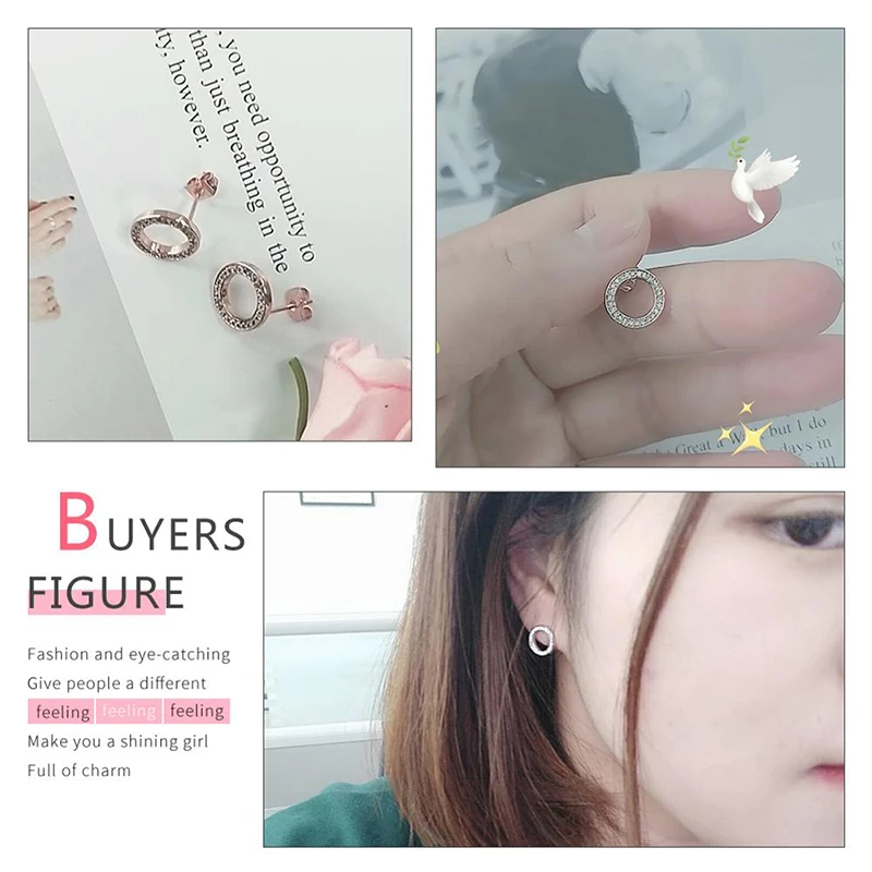 Серьги гвоздики jinzeyi для женщин подвеска на удачу круглые буквы женские серьги с