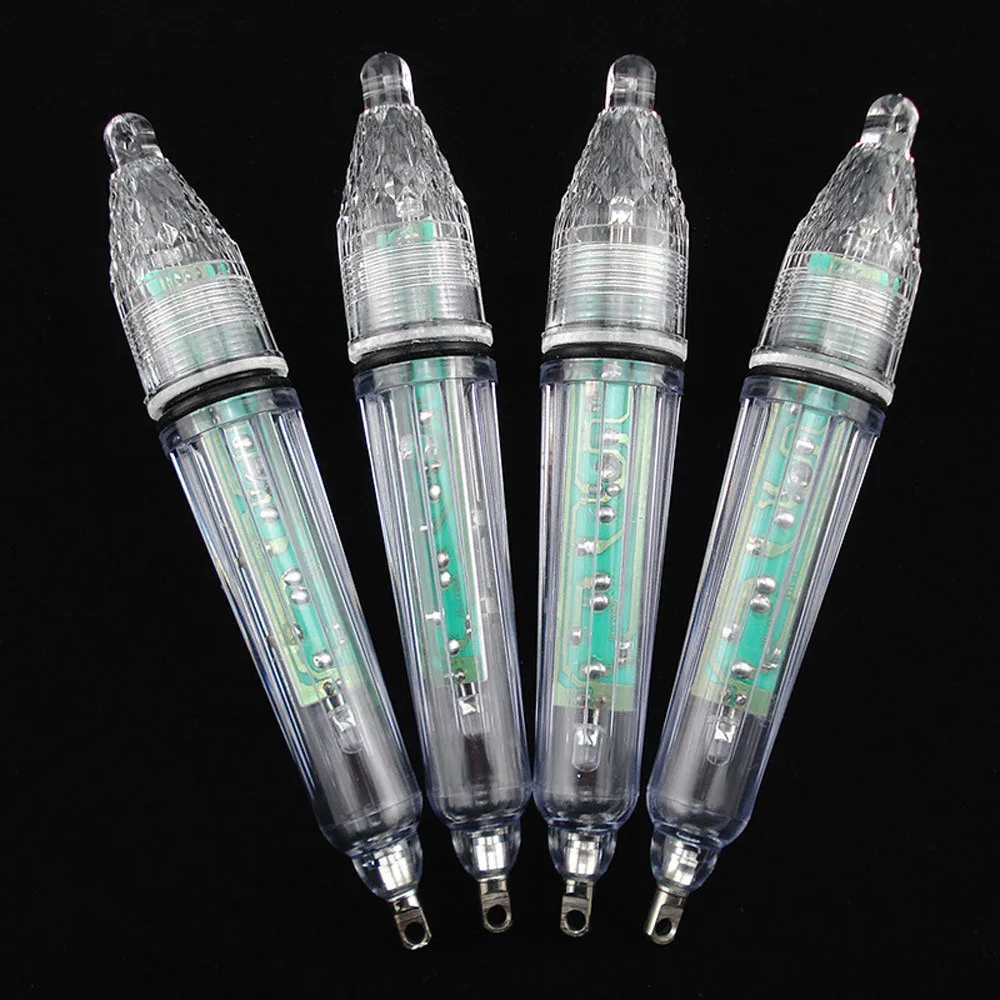 Светодиодный светильник для рыбалки 17 см с глубокими каплями разноцветный