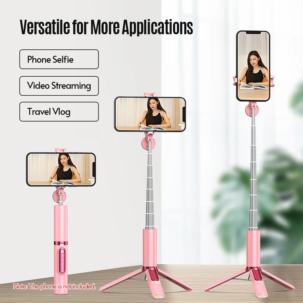 

Selfie Stick Tripod for phone 82cm/2.7ft Height Adjustable with BT Remote Shutter for Smartphone Video Makeup Streaming Studio