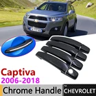 Черная крышка ручки двери из углеродного волокна для Chevrolet Holden Captiva Daewoo Winstorm 2006  2018 аксессуары набор наклеек хромированный