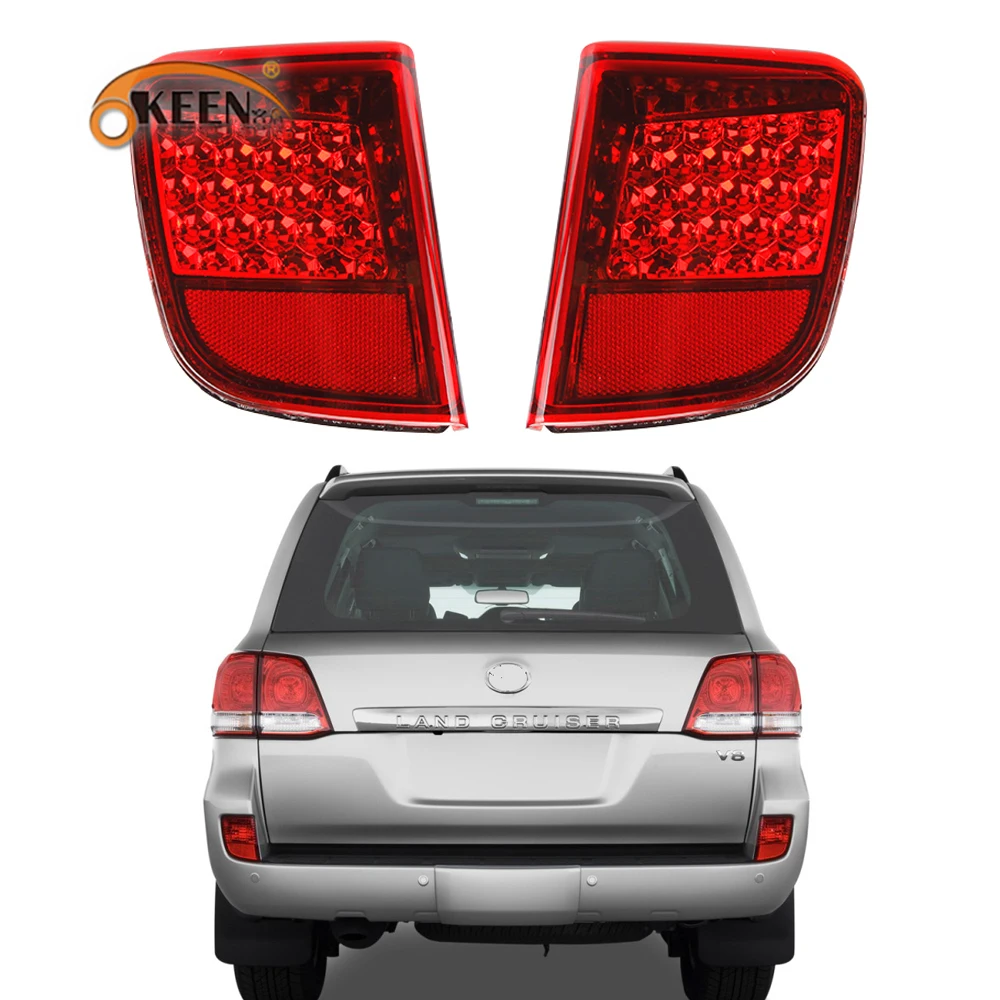 2 шт. светодиодный задний отражатель бампер для Toyota Land Cruiser 200 LC200 2008 2009 2010 2015
