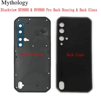 for original blackview bv9900 pro battery back housings door cover back glass soft film panel bateria case for bv9900