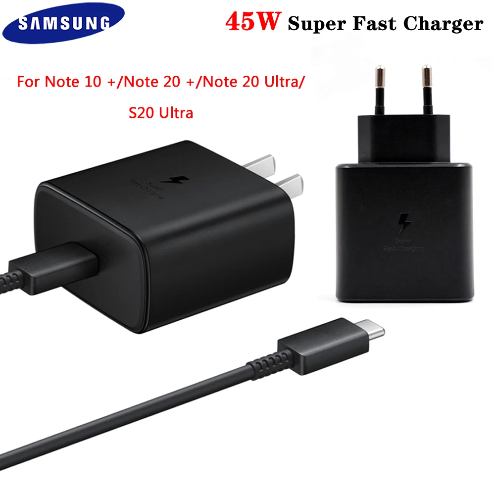 

Зарядное устройство Samsung Note 20 +, 45 Вт, USB-C, сверхадаптивное, быстрая зарядка EP-TA845, для Galaxy Note 10 +/20 Ultra/S20/S20 Ultra/S 20 +