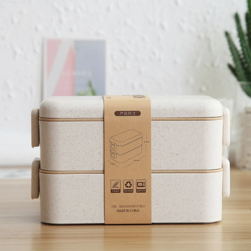 800 мл пшеничная солома японская посуда Microwavable Студенческая многослойная коробка