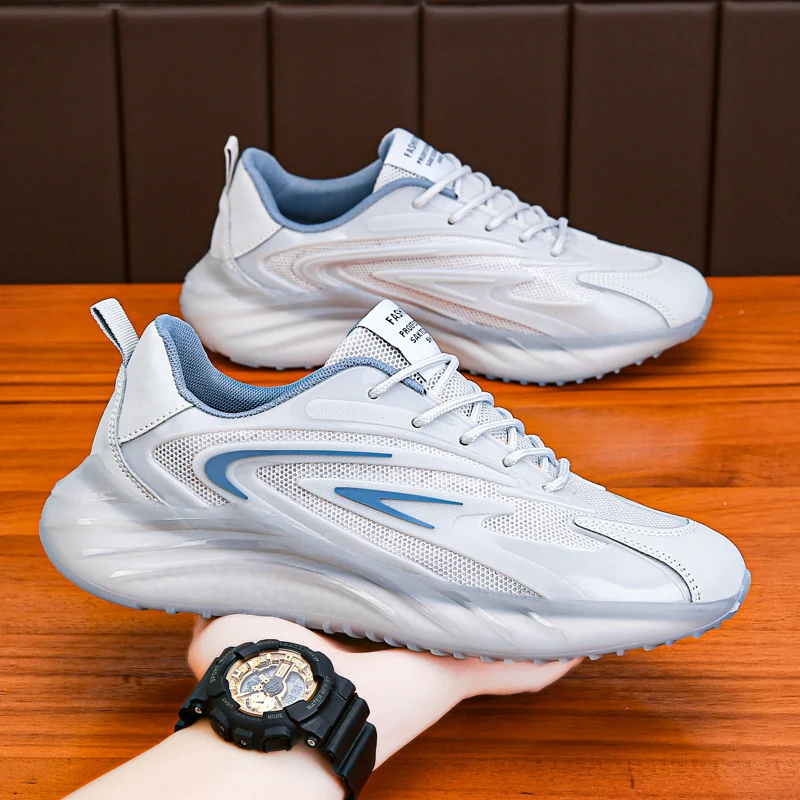 

Мужские спортивные туфли 2021 попкорн, высокоэластичные сетчатые легкие дышащие удобные кроссовки для бега, Уличная Повседневная обувь для ф...