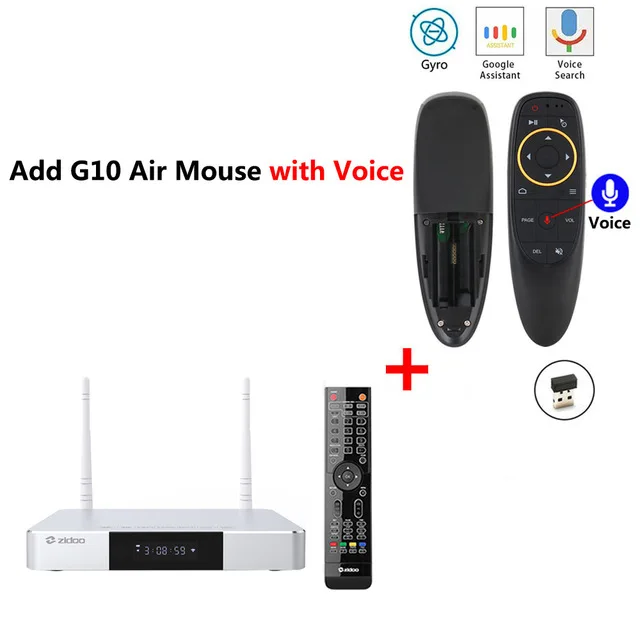 Zidoo Z9S Smart Android 7,1 tv Box 1000M LAN 4K HDR телеприставка Realtek RTD1296DD 2 Гб ram 16 Гб rom SATA 3,0 медиаплеер vs X9S - Цвет: Z9S add g10s