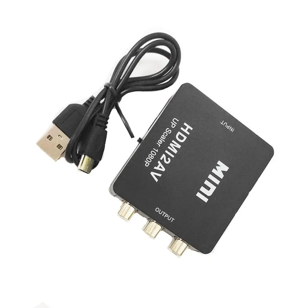 Адаптер преобразователь HDMI в AV HDMI2AV HD видео с на RCA AV/CVSB L/R поддержка 1080P NTSC