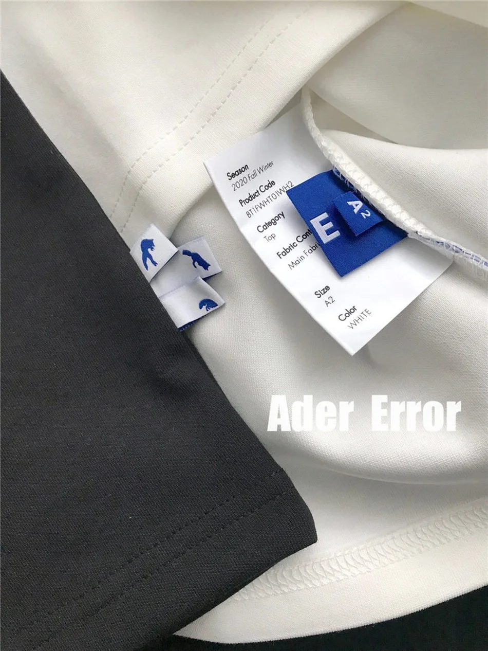 

Embroidery FOX Adererror Maison Kitsune Ader Error Embroidered T shirt Z-stitch Tee Tops Clothing shirts
