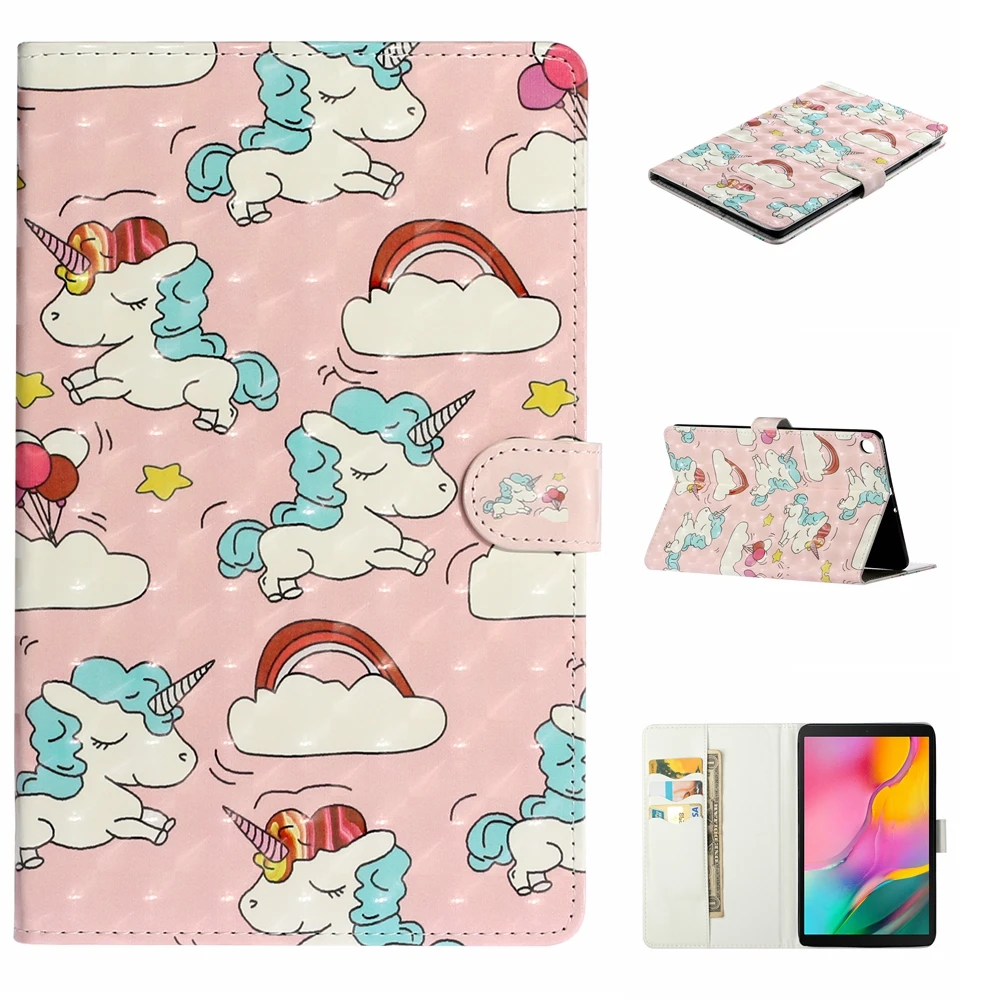 Кожаный чехол для Samsung Galaxy Tab A 10,1 SM-T510 T515 Coque для Galaxy Tab A 10,1 T510 T515 крышка Capa+ пленка+ ручка