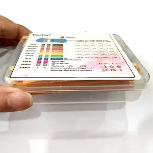 Комплект резисторов 600 шт.лот, 30 значений * 20 шт., комплект резисторов 1% 14 Вт, набор металлопленок сделай сам, окрашенное кольцо сопротивления (10 Ом  1 МОм)