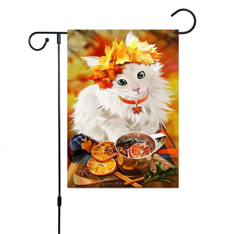 

Household Garden Flag Indoor Outdoor Home Decor Thanksgiving Pumpkin Fall Flag Wholesale 45x30cm