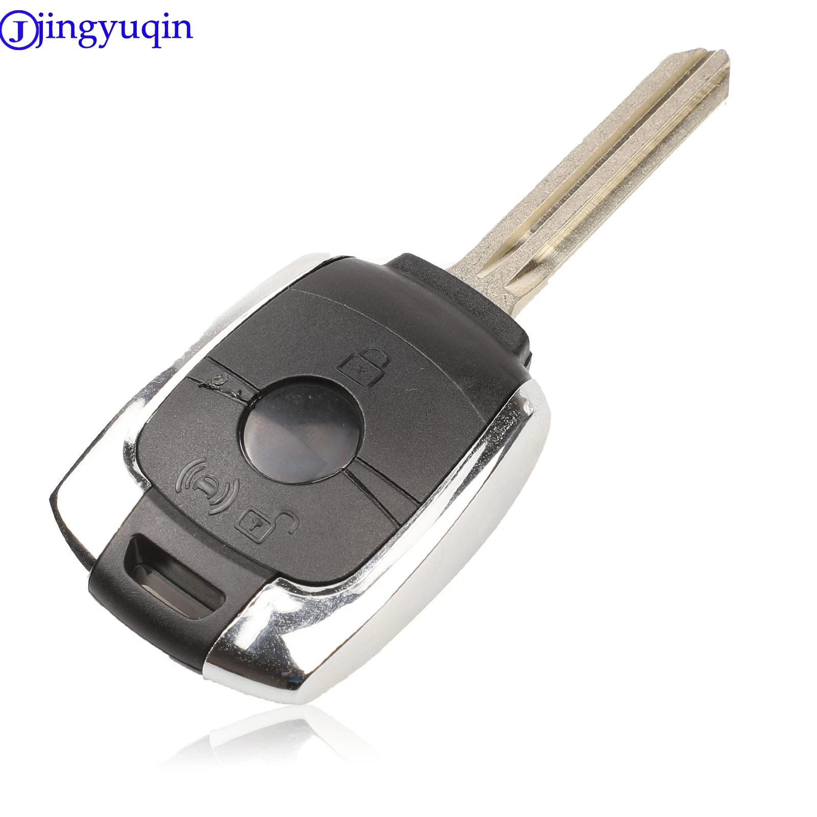 jingyuqin 2 Buttons Replacement Remote Key Shell Case Fob For SsangYong Actyon Kyron Rexton Korando With Uncut Blade car keys