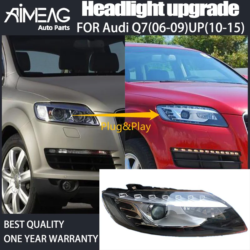 

Headlight Assembly fit Audi Q7 2006/2007/2008/2009 upgraded 10-15year LED Complete Plug&Play Aftermarket car light Headlamp