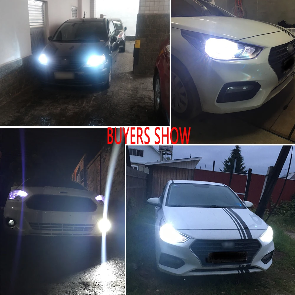 Светодиодные лампы для автомобильных фар PMFC COB H4 H7 LED 3000K 4300K 6500K 8000K 12V 8000LM H1 H11 HB3 9006