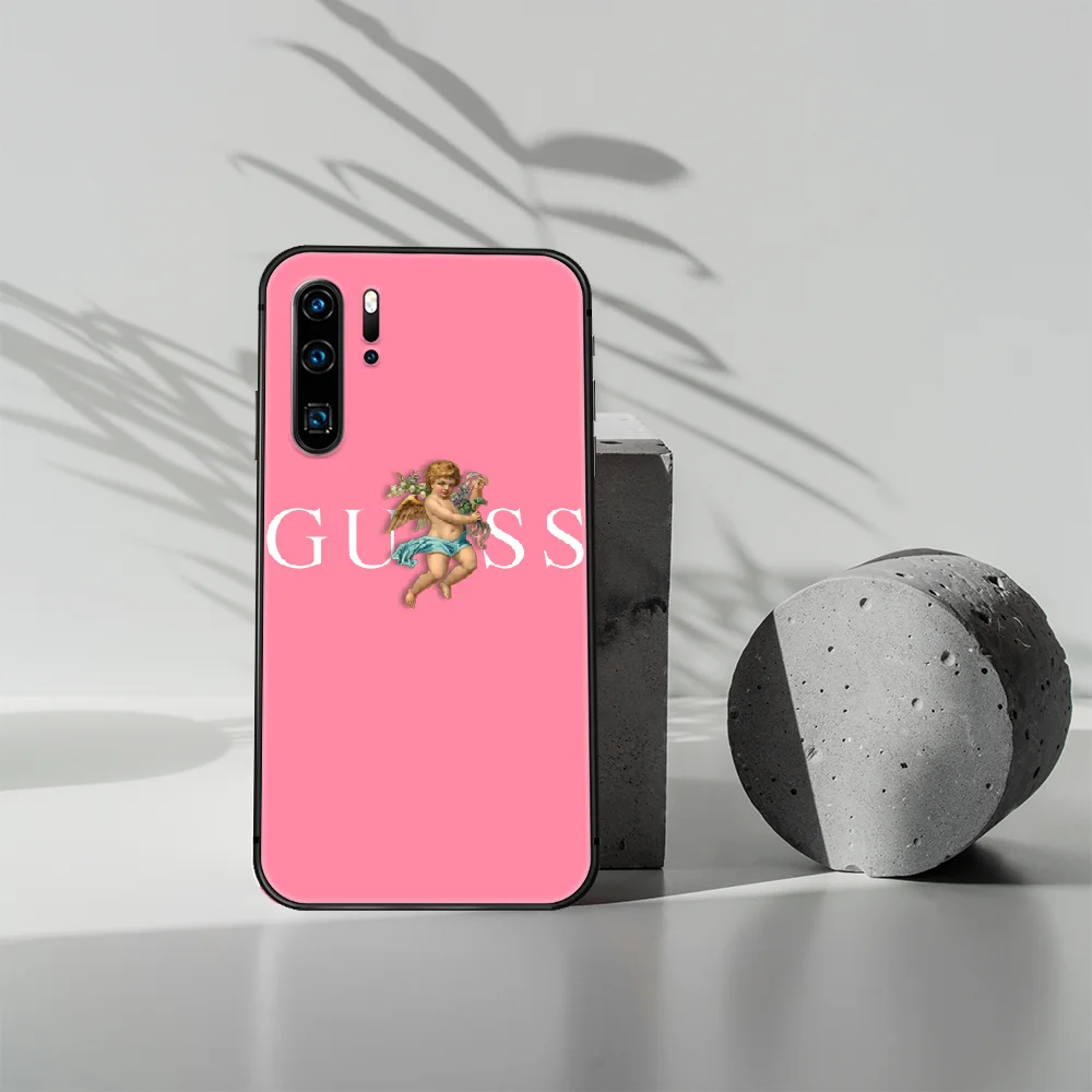 

French fashion luxury brand guess Phone Case For Huawei P Mate 10 20 30 40 Lite Pro smart Z 2019 nova 5t black Coque Pretty